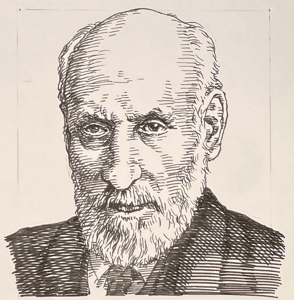 医学の部屋|Santiago Ramón y Cajal サンティアゴ・ラモン・イ・カハール】1906年ノーベル生理学・医学賞~ニューロンを提唱~ -  フリーイラストポートレートと歴史の停車場いらすとすてーしょん