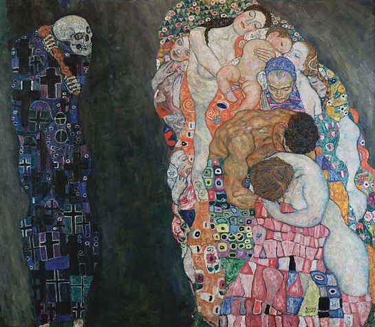 レオポルド美術館所蔵1911~1915年グスタフ・クリムト作「死と生」