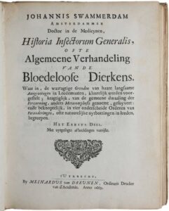 Jan Swammerdam, Historia insectorum generalis, or the general treatise of the bloodless animals . Meinardus van Dreunen, Utrecht 1669 (Public domain)