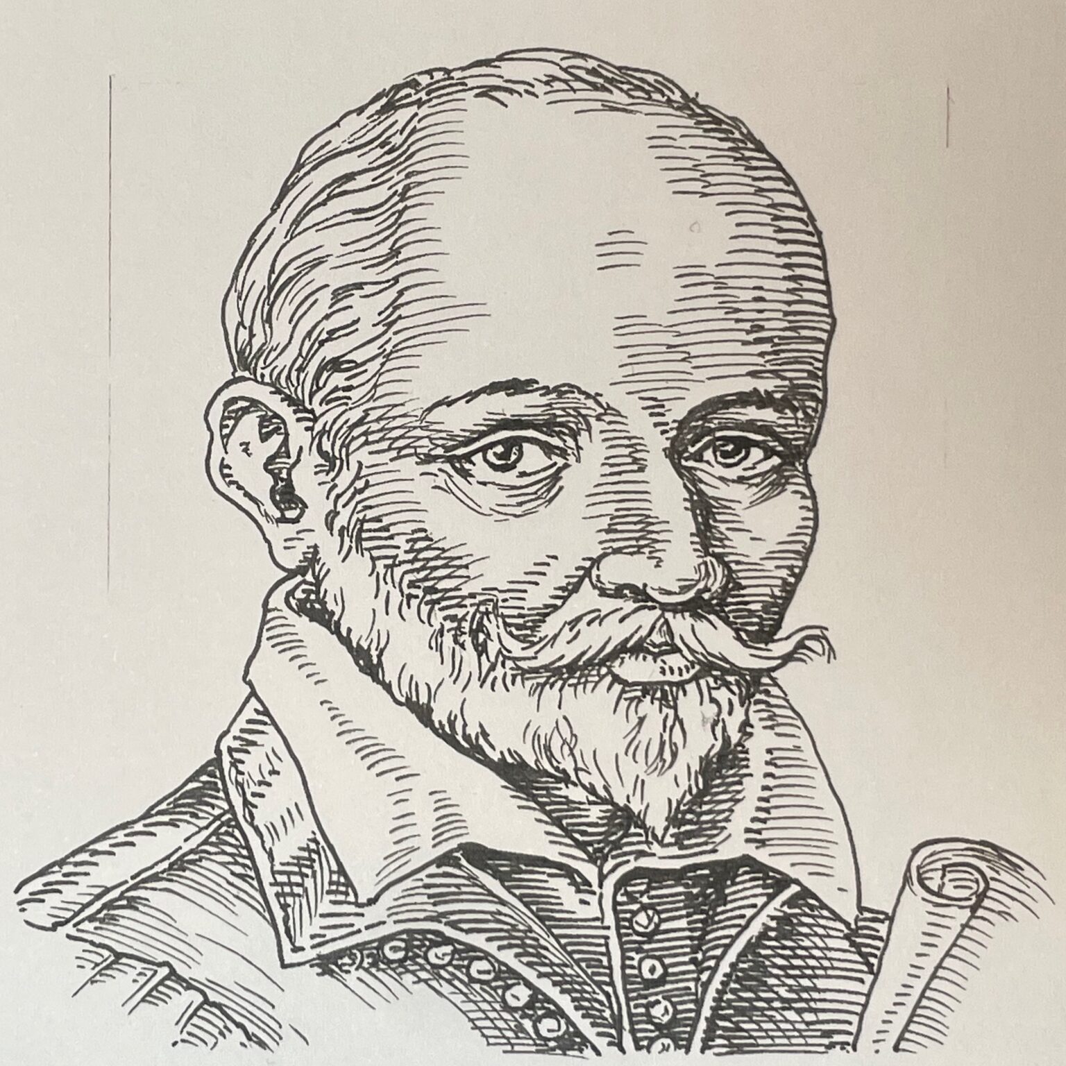 【音楽の部屋ル・ジュヌ】シャンソンを発展させた作曲家 フリーイラストポートレートと歴史の停車場いらすとすてーしょん