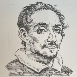1583-1643を生きた作曲家。サン・ピエトロ大聖堂オルガニストとして生涯活躍し、新たなカンツォーナやトッカータを表現し、初期バロック音楽の草分けとなる。フレスコバルディを師と仰いだフローベルガー(1616-1667)の流れを南ドイツ・オルガン楽派と呼ばれている。