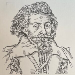 1571-1621を生きた作曲家。著書Syntagma musicum(音楽大全は3巻(当初は全4巻の予定と伝わっています)を発行した最古の音楽事典とされ，その第2巻は当時の楽器についての記述があり当時の貴重な資料となっている。1612年に発表した300以上の舞曲を編曲した「Terpsichore」はフランスを中心としたダンスミュージックに用いられていたと考えらている。