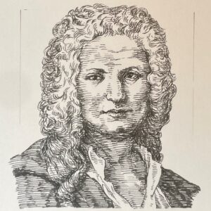 1678-1741を生きた作曲家。コンチェルト(協奏曲)の形作りソリストと楽団のための音楽を確立した。特にヴァイオリン協奏曲は現在もなお高く評価され、1725年発表したLe quattro stagioni(四季)は四つのヴァイオリン協奏曲で構成され、季節ごとの情景を描写しソリストとオーケストラとの対話が際立っている。1711年にアムステルダムで最初に出版されたL'estro armonicoは自身初の協奏曲集であり、J.S.Bachの後の作曲活動に大きな影響を与えたとされている。