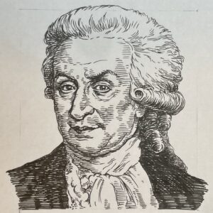 1737-1798を生きた医学者。カエルの足に2種類の金属を当てるとけいれんをおこすことを発見し1791年Aloysii Galvani De viribus electricitatis in motu musculari commentarius として発表し、動物電気の存在を提唱。それは生体電気研究の礎を築いた。また、仮説を証明するため数多くの実験を行ったことから生理学実験の礎となる またこの主張に対してA Volta(1745−1827)は否定の立場をとりその後の電池の発明につながっている。