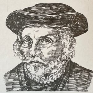 1578-1657を生きた医学者。パドヴァ大学留学の時、ファブリツィオ(1537-1619)に師事し研究を受け継ぐ。その結果1628年血液循環説を提唱し心臓から拍出された血液は全身をめぐり心臓に帰ってくることを突き止めた。これによりガレノスの生理学説は消失する。またファブリツィオ研究の発展として1651年Exercitationes de generatione animaliumにて鶏の胚発生過程を明らかにした。