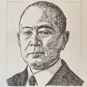 1873-1944を生きた経営者であり実業家。東京帝国大学工科大学を卒業後、電気業を行い日本窒素肥料を設立し、日本最初の合成アンモニア（カザレー法）の製造に成功させた。昭和初期には、朝鮮半島へ進出し、電力会社をはじめとする多種多様な企業を設立して、日窒コンツェルンを形成した。