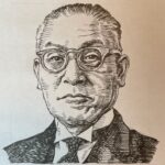 1893-1977を生きた経営者であり実業家。東京帝国大学法科大学経済学科を卒業後、三井銀行に入行。1921(大正10)年に欧米へ留学し、金融業界の視察を行う。帰国後、福岡銀行副頭取を経て、第一徴兵保険（後の東邦生命保険）の社長に就任。1953(昭和28)年には博多大丸の初代社長に就任し、福岡市の経済発展に大きく貢献した。浮世絵のコレクターとしても知られ、そのコレクションは太田記念美術館に所蔵されている。