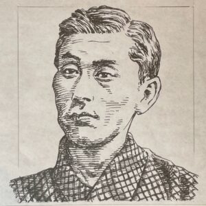 1868-1903を生きた小説家、評論家。現在の早稲田大学で学び、坪内逍遥の影響を受けたのちに硯友社を結成し、同人雑誌「我楽多文庫」を発刊した。1885(明治18)年に発表した「二人比丘尼色懺悔」で文壇に登場し、その後『金色夜叉』などの作品で人気を博す。作風は、美しい文体と情感豊かな情景描写が特徴であり、写実主義とロマン主義を融合させた。写実主義の尾崎紅葉、理想主義の幸田露伴と並び称され明治文学の一時代を築いた。代表作の「金色夜叉」は、貫一とお宮の悲恋物語が当時の読者に大きな衝撃を与えたが、未完に終わった。門下生には、泉鏡花、徳田秋声、小杉天外、柳浪など。