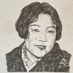 1889-1939を生きた歌人であり小説家、仏教研究家。兄の影響を受け文学に親しみ、与謝野晶子に師事し、与謝野鉄幹の主催する新詩社に入り「明星」に投稿。その後の「スバル」でも活躍し短歌の才能を発揮した。漫画家岡本一平と出会い、長男の岡本太郎を出産。その後、処女歌集「かろきねたみ」を発表後、夫婦で宗教遍歴を歩む。小説家としては、川端康成の知遇を得て発表した、芥川龍之介をモデルにした小説「鶴は病みき」は、文学界に大きな存在を示した。