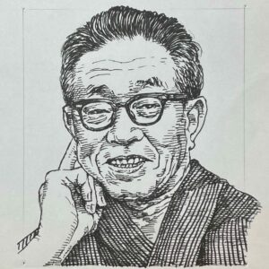 1893-1969を生きた小説家であり劇作家。慶應義塾大学で学ぶも中退し、1922(大正11)年に演劇を学ぶために渡仏。帰国後、1934(昭和9)年に長編小説「金色青春譜」で人気をさらう。代表作品の「悦ちゃん」「てんやわんや」や「自由学校」など、ユーモアに富む家庭小説や風俗小説で人気を博した。1937(昭和12)年には、久保田万太郎、岸田國士らと劇団文学座を創立し、演劇界にも多彩な才能を発揮した。