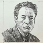 1886-1942を生きた詩人。短歌を好み、その後1913(大正2)年北原白秋主宰誌「朱欒」に5編の詩を発表して詩壇デビューとなる。その朱欒を通じて室生犀星と出会い、生涯の良き好敵手となる。1917(大正6)年処女詩集「月に吠える」で詩壇の精鋭となり、1923(大正14)年「青猫」を発表し、口語自由詩による近代象徴詩を完成させた。