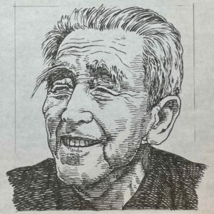 1899-1987を生きた小説家。教員などを経て、1935(昭和10)年37歳時に「佳人」で作家デビュー。1936(昭和11)年に著した「普賢」で翌年第4回芥川賞を受賞し、文壇に確固たる地位を築く。戦後は「焼跡のイエス」「処女懐胎」など、寓意と神話性を帯びた作品を発表し、太宰治・坂口安吾らとともに「無頼派」「新戯作派」として注目を集めたが、その中でも、特に知的で寓意的な作風で異彩を放った。