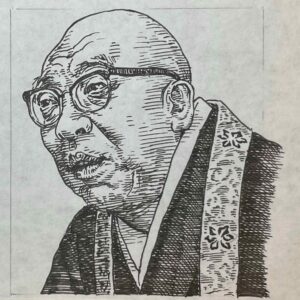 1898-1977を生きた小説家であり僧侶、政治家。兵庫県豊岡中学校を中退後、川端康成と交わり、1923 (大正12)年「新思潮」、そして「文藝時代」に参加する。その後、プロレタリア文学運動に呼応した「文党」を主宰し、新感覚派の作家として注目を集めた。1930(昭和5)年に出家する。戦後も文壇で活躍し、1957(昭和32)年に「お吟さま」で直木賞を受賞。以後「悪名」「春泥尼抄」「河内風土記」など、大阪・河内の庶民文化や人情を描いた「川内もの」の作品で人気を博した。1966(昭和41)年に平泉中尊寺の貫主をつとめ、1968(昭和43)年に参議院議員当選。毒舌和尚としてテレビや週刊誌でも活躍。宗教・文学・政治を横断する異色の文人として昭和文化に独自の足跡を残した。