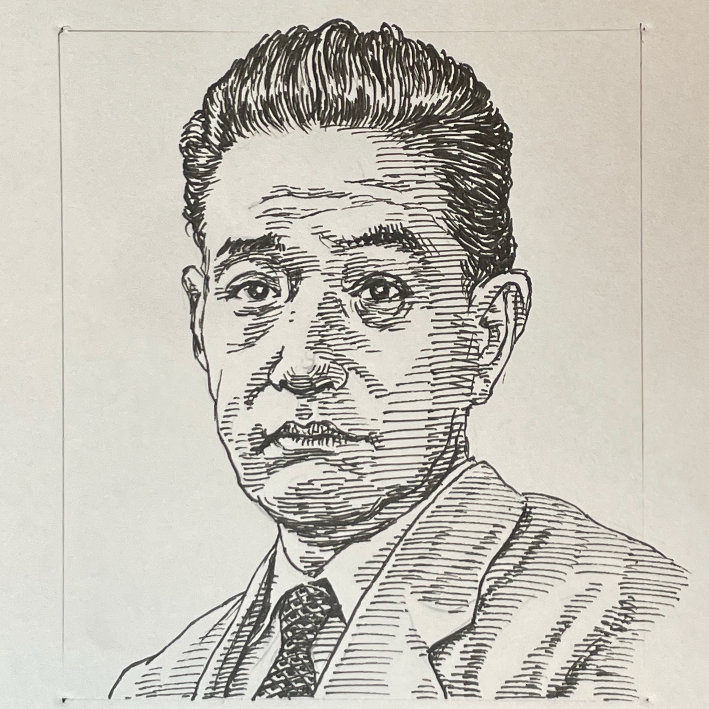 1902-1977を生きた劇作家であり小説家。早稲田大学英文科在学中に一幕物で注目を集めるも中退。その後農民運動に身を投じる。その後、劇作を再開し、1934(昭和9)年に発表した「鼬(いたち)」が久保田万太郎の演出により上演され注目を集める。戦後は、喜劇から笑劇に傾倒し「中橋公館(1946)」「黄色い部屋(1948)」など、鋭い人間観察と社会風刺を交えた作品で高い評価を得た。放送劇の分野でも活躍。