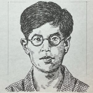 1909-1942を生きた小説家。東京帝国大学文学部国文科を卒業後、横浜高等女学校の教員を務めながら執筆活動を行う。1941(昭和16)年南洋庁国語教科書編集書記としてパラオに赴任前に、先輩作家深田久弥に預けた「山月記」「文字禍」が1942(昭和17)年に文学界に掲載され、文壇の登場した。その後、相次いで作品を発表するも、持病の喘息が悪化し、同年33歳でこの世を去った。