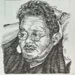 1888-1948を生きた小説家であり劇作家。京都帝国大学英文科在学中に、芥川龍之介らに勧誘され「新思潮」を創刊。1916(大正5)年に戯曲「屋上の狂人」などを発表する。卒業後、時事新報社の記者となり「無名作家の日記(1918)」などの短編小説を発表し新進作家の道を歩む。また、1917(大正6)年に発表した「父帰る」が1920(大正9)年に2世市川猿之助が演じ、劇作家としての一歩を歩んだ。1923(大正12)年には雑誌「文芸春秋」を創刊し出版業に進出し、 幅広く活躍。 1935（昭和10）年には、亡き友人・芥川龍之介と直木三十五の名を冠した「芥川賞」「直木賞」を創設し、戦後文学の制度的基盤を築いた。戦時中は映画会社「大映」の初代社長も務め、文化産業の発展にも寄与。戦後は公職追放の対象となり、復帰を果たせぬまま1948（昭和23）年に逝去。死後は「菊池寛賞」が創設され、文化功労者を顕彰する制度として現在も継続されている。本名は菊池寛(ひろし)。