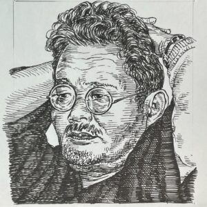 1888-1948を生きた小説家であり劇作家。京都帝国大学英文科在学中に、芥川龍之介らに勧誘され「新思潮」を創刊。1916(大正5)年に戯曲「屋上の狂人」などを発表する。卒業後、時事新報社の記者となり「無名作家の日記(1918)」などの短編小説を発表し新進作家の道を歩む。また、1917(大正6)年に発表した「父帰る」が1920(大正9)年に2世市川猿之助が演じ、劇作家としての一歩を歩んだ。1923(大正12)年には雑誌「文芸春秋」を創刊し出版業に進出し、 幅広く活躍。 1935（昭和10）年には、亡き友人・芥川龍之介と直木三十五の名を冠した「芥川賞」「直木賞」を創設し、戦後文学の制度的基盤を築いた。戦時中は映画会社「大映」の初代社長も務め、文化産業の発展にも寄与。戦後は公職追放の対象となり、復帰を果たせぬまま1948（昭和23）年に逝去。死後は「菊池寛賞」が創設され、文化功労者を顕彰する制度として現在も継続されている。本名は菊池寛(ひろし)。