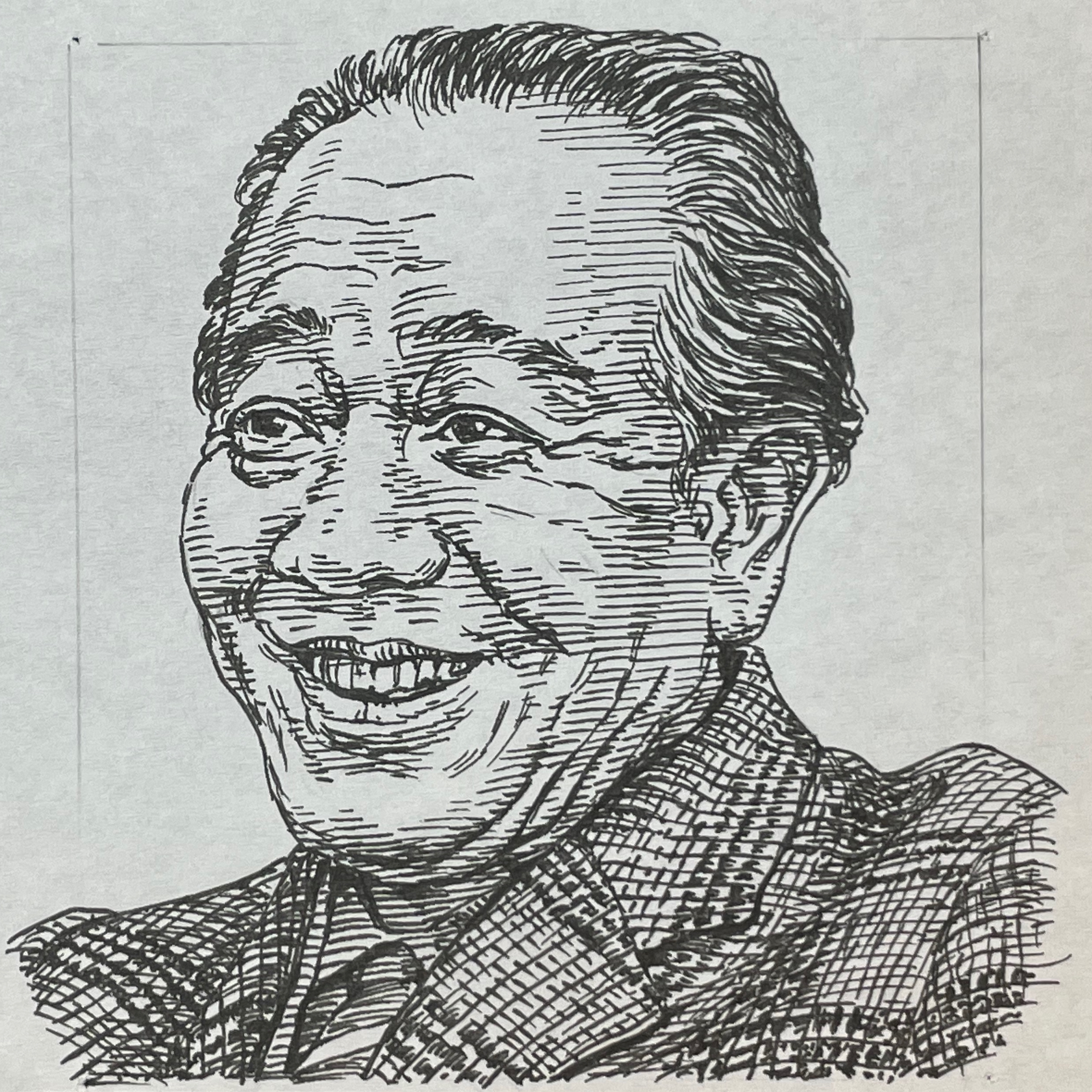1912-1985を生きた小説家。 旧制富山商業学校卒業後、大阪の住友合資会社に入社し、経理畑を歩むサラリーマン生活の傍ら執筆活動を開始。1947(昭和22)年にオール読物に掲載された「たばこ娘」で文壇に登場し、1951(昭和26)年には「英語屋さん」「颱風さん」などで第25回直木賞を受賞。「三等重役(1951-52)」「停年退職(1962)」、などがあり、サラリーマン体験の基づいた哀歓をユーモアとペーソスで描いた作品群で「サラリーマン小説」の先駆者と称えられた。「幽霊になった男」「口紅と鏡(1970)」で吉川英治文学賞を受賞。1985年に逝去。本名は田中富雄。