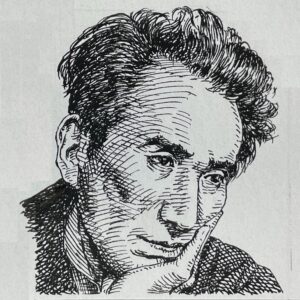 1909-1948を生きた小説家。幼少期より文学に親しみ、芥川龍之介に傾倒も左翼思想に接する。東京帝国大学文学部仏文科に進み、井伏鱒二に師事する。非合法運動に関係するも離脱し、大学も中退。そして、 戦前・戦後を通じて、自己破壊的な生き方と鋭い人間観察をもとに作品を発表。第二次大戦中に「富嶽百景(1939)」「走れメロス(1940)」など、戦後は「斜陽(1947)」「人間失格(1948)」など、時代と個人の葛藤を描いた。 無頼派として、坂口安吾・織田作之助らと並び称され、戦後の文学潮流に大きな影響を与えた。私生活では度重なる自殺未遂、薬物依存、心中事件など波乱に満ちた人生を送り、1948（昭和23）年、愛人と玉川上水で入水自殺。遺体が発見された6月19日は「桜桃忌」として命日を偲ぶ日となっている。本名は津島修治。