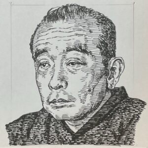 1904-1976を生きた小説家であり劇作家。 東京帝国大学文学部在学中に、村山知義らと共に劇団心座 を結成。卒業後、文芸雑誌「行動」に加わり、行動主義文学を提唱する。代表作には、戦前の「木石(1938)」や戦後の「雪夫人絵図(1948)」など流行作家としてその名を刻んだ。また井伊直弼の波瀾の人生を書いた歴史小説「花の生涯(1953)」はNHK大河ドラマの第一作(1963)としても知られる。