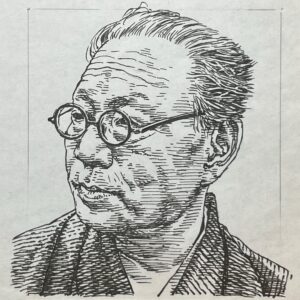 1903-1967を生きた小説家。後年ペンネームとなる山本周五郎質店で見習い、新聞・雑誌記者を経て、1926(昭和元)年に文藝春秋の懸賞に応募した「須磨寺附近」で文壇に登場。戦後、「樅ノ木は残った(1958)」「赤ひげ診療譚(1958)」「青べか物語(1960)」「さぶ(1963)」など、常に庶民の立場にたち、既成権威に毅然と抵抗する姿を描いた作品は、高い評価を得た。第17回直木賞時には「読者から寄せられる好評以外に、いかなる文学賞もない」と辞退している。また、1987年9月「山本周五郎賞」が新潮文芸振興会により設定された。本名、清水 三十六。