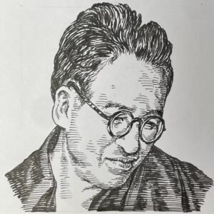 1902-1967を生きた歌人。慶應義塾大学経済学部に進学するも、肺結核を患い中退。療養生活の中で正岡子規や伊藤左千夫ら「アララギ派」に傾倒し、会津八一の「南京新唱(1925)」に感銘を受けて師事。1926(大正15)年に、万葉調を基調とした第一歌集「天井凝視」を私家版で刊行。戦後は鎌倉アカデミアで教鞭を執るなど、万葉集の講義を通じて若者たちに影響を与える。代表歌集に「寒蝉集」などがあり、命の尊うさとその限りを独自の歌風を築いた。また多彩な才能を発揮し、「良寛和尚の人と歌」など良寛研究の著述、美術鑑賞，旅行記，随筆を多々残している。また書家としてもその名を刻んでいる。