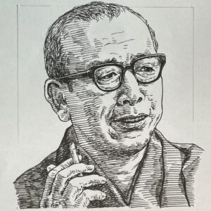 1926-1995を生きた小説家。早稲田大学中退後、川端康成などが講師をつとめていた鎌倉アカデミアに入学、歌人吉野秀雄に師事し文芸活動を開始。出版社勤務を経て、1958(昭和33)年に開高健の推薦で壽屋(現、サントリー)に入社。PR誌「洋酒天国」の編集やコピーライターとして活躍し、「トリスを飲んでHawaiiへ行こう！」のキャッチコピーや、成人・新社会人に向けた叱咤激励「直言シリーズ」で知られた。その後、婦人画報に連載した「江分利満氏の優雅な生活(1961~62)」で第48回直木賞を受賞し文壇に登場。以後、母の出自を探った「血族(1979)」、父の人生を辿った「家族(1983)」などを発表し、庶民の生活感や人間関係をユーモアと哀愁を交えて描いた。1963年から死去までの32年間、週刊新潮に連載された日記形式のコラム「男性自身」は、実に1614話に達し、軽妙かつ日常生活の哀歓を綴り、昭和のサラリーマン文学の金字塔となった。