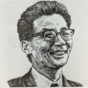 1931-1971を生きた小説家。将来の師となる埴谷雄高に影響を受け、京都大学文学部の新制一期生として学びながら文筆活動を開始。大学院修了後、1962(昭和37)年に「悲の器」で文壇に登場。1965(昭和40)年より戦後の混乱期における思想と信仰の探求を題材にした「邪宗門」を朝日ジャーナルに連載し、存在感を高める。戦後日本の思想的空白を背景に、宗教・権力・人間の救済をテーマにした重厚な作品を発表し、戦後文学に異彩を放るも、病のため39歳で早世。短い生涯の中で、思想と文学を融合させた作品群を残し、戦後知識人の苦悩や矛盾を描き共感をさらった文学家であった。