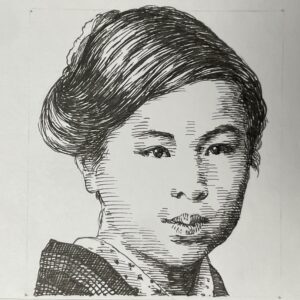 1903-1930を生きた童謡詩人。高等女学校卒業後、兄弟で文芸サロンを始め、1923(大正12)年、「みすゞ」名で「童話」「婦人倶楽部」などの雑誌に投稿し掲載され、西條八十に認められる。「お魚」など、自然や小さな命に寄り添う作品は、優しさとわかりやすさが特徴の詩風で人気を博したが、夫の束縛や病苦により断筆を余儀なくされ、娘の親権をめぐる絶望の末、1930(昭和5)年、26歳で自死。没後半世紀を経て約500編の遺稿が整理され、1984(昭和59)年に「金子みすゞ全集」として刊行を機に改めて評価され、今では教科書や合唱曲にも取り上げられるなど、日本を代表する童謡詩人として広く親しまれている。本名は金子テル。