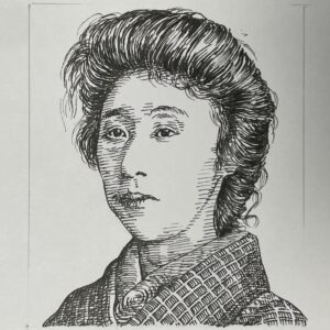 1879-1941を生きた劇作家であり小説家。寺小屋教育を受けた後、佐佐木信綱に師事、その後文筆生活に入り、1901(明治34)年に短編小説「うづみ火」を「女学世界」に投稿し文壇に登場。1905(明治38)年、狂女の悲恋を描いた戯曲「海潮音」が読売新聞懸賞で坪内逍遙に認められ特選となり、新富座で上演される。以後「覇王丸」「操(さくら吹雪)」など舞踊劇で女流劇作家として地位を確立。大正期には女性評伝「美人伝」を執筆。また1928(昭和3)年には雑誌「女人芸術」を復刊し、林芙美子や円地文子ら多くの女性作家を世に送り出し、近代日本における女性の文筆活動の礎を築いた。本名は長谷川ヤス。