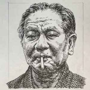 1923-1990を生きた小説家であり劇作家。戦後、東京都職員として勤務する傍ら、「鈍牛」「牧野富太郎」「渡辺崋山」などの戯曲を執筆し、新国劇に脚本を提供を行う。その後、長谷川伸に師事し、小説を手がけ1960(昭和35)年「錯乱」で直木賞を受賞。以後、戦国から幕末へかけての時代ものを多く手がけ、「鬼平犯科帳」「剣客商売」「仕掛人・藤枝梅安」の3大シリーズを送り出し、ドラマ化、映画化され国民的な人気を博す。これらの作品は、武士の矜持と市井の人情を融合させ、時代小説に新風を吹き込んだ国民的作家だった。