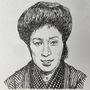 1884-1945を生きた小説家。日本女子大学校国文科を中退後、幸田露伴に師事し、1903(明治36)年に「露分衣」を発表。女優として舞台に立つ時期もあったが、夫の勧めで1911(明治44)年に大阪朝日新聞懸賞小説「あきらめ」で一等当選し文壇に登場。以後、「木乃伊の口紅(1913)」「炮烙の刑(1914)」など、鋭敏で豊かな官能感覚と、複雑な女性心理を描く作品は人気を博した。破天荒な生活、そしてスキャンダラスな恋愛や海外生活を送るも、女性の自立や愛の相克をテーマにした作品で、近代文学に新風を吹き込んだ。その人生を瀬戸内晴美(のちの寂照)が描いた「田村俊子(1961)」は第一回田村俊子賞を受賞している。本名は佐藤とし。