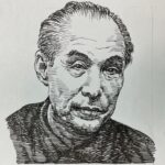 1909-1997を生きた小説家であり評論家。13歳のころ東京に移住し、日本大学予科に学ぶも中退し、1931(昭和6)年に日本共産党に入党。翌年、地下活動中に逮捕され収監。獄中でカントに傾倒し、その後ドストエフスキーなどから観念的思索を深める。戦後は平野謙らとともに、戦後文学の思想的基盤となる雑誌「近代文学(1945)」を創刊し、人間とは何か、存在とは何かを問うた長編思想小説「死霊(1946~)」の連載を開始。それ以降も数々の話題作を発表し、戦後世代の思想形成に深い影響を与えた。本名は般若 豊(はんにゃ ゆたか)。