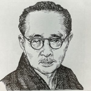 1890-1971を生きた詩人であり英文学者。1912(大正元)年に西條八十らと詩誌「聖盃」を創刊し、象徴派詩人として詩壇に名乗りをあげる。早稲田大学英文科卒業後、1917(大正6)年に第一詩集「転身の頌」、1921(大正10)年「黒衣聖母」を刊行し、幻想的かつ神秘的な詩風「ゴスィック・ローマン詩体」と称する詩風を確立する。これは、視覚と聴覚の錯綜美を追求した詩で、近代詩に新たなスタイルを築いた。ジョン・キーツをはじめ英文学研究にも造詣が深く、「美の司祭(1939)」で文学博士号を取得している。そのほかにも「鷗外文学(1944)」「谷崎文学(1950)」評論活動にも力を入れた。教育者としては、母校や青山学院大学で教授を務めた。本名は樋口国登(くにと)。