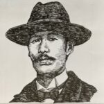 1872-1944を生きた演歌師であり作詞家。少年期に船乗りから人夫となり、そのとき街路で演歌に心酔し演歌師を志す。明治末期から大正期にかけて「演歌」を社会風刺の歌として確立。街頭で歌われる演歌に、庶民の生活感や政治批判を込め、言論の自由が制約される時代に鋭い風刺精神を発揮した。代表作に「ラッパ節」「ストライキ節」「ああ金の世や」などがあり、労働運動や社会問題を題材にした歌詞は、近代日本の民衆文化を象徴した。本名は添田平吉。