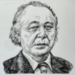 1919-2008を生きた小説家。東京帝国大学経済学部卒戦後、戦時中は軍務を行う。敗戦後、故郷福岡で教師など務め、火野葦平の後をうけ「九州文学」を主宰する。1956(昭和31)年に「人間勘定」「人間の椅子」で第34回芥川賞候補に挙がるなど、頭角をあらわし、その後文筆に専念。日本の電気王とも称えられた松永安左エ門を描いた「まかり通る(1973)」など、事実に基づく重厚な経済小説と人物評伝の先駆者として今も語り継がれている。本名は小嶋直記。