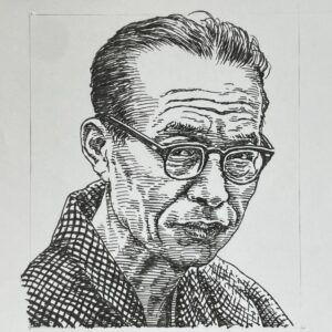 1903-1979を生きた登山家であり、山岳文学者。弟、吉蔵の創刊した「山と渓谷」の編集長として誌面を盛り立てた。主な編著に「岳(1943)」「登山講座(1942-)」、著書に「登山教室(1975)」など。旧日本登山学校の校長も歴任している。