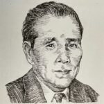 1913-1993を生きた作詞家。逓信省東京逓信局に勤務する傍ら詩作に励み、佐藤惣之助より作詞、長谷川伸より小説を学ぶ。アマチュア時代に投稿した「チャンチキおけさ、船方さんよ（1957）」の作詞が採用され、三波春夫が歌い大ヒットし、一躍注目を集める。これを機にテイチク専属となる。その後、アイ・ジョージ「赤いグラス(1965)」をはじめ、石原裕次郎「あしたの虹(1964)」などの作詞を担当。演歌からモダンな流行歌まで幅広い分野で名曲を手がけた。