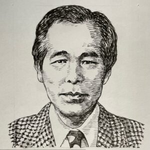 1920-2003を生きた作詞家。法政大学卒業後、1950 (昭和25)年キングレコード契約作詞家として入社し、1951(昭和26)年、歌・津村謙の「上海帰りのリル」で一躍脚光を浴び、敗戦後の虚脱感と異国への郷愁を捉えて記録的な大ヒットとなり、昭和歌謡史に残る名作となった。その後も歌・春日八郎「雨降る街角(1953)」「故郷は遠い空(1957)」、歌・三橋美智也「おさげと花と地蔵さん(1957)」など、都会の孤独と望郷を重ね合わせる作品を次々と著した。日本人のアイデンティティである「心の故郷」を巧みに表現した戦後の作詞家であった。