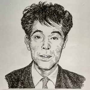 1922-1974を生きた作詞家。伊豆大島の網元の家に育つが12歳で家が破産。波浮尋常高等小学校高等科在学中に詩と出会い、豊島師範学校で詩作を深める。卒業後は教師となり詩を続け、戦後の価値観の変容期に文学への情熱を支えに生きた。その後、世田谷区の小学校に転任を機に上京。1953(昭和28)年、歌・鶴田浩二のヒット曲「街のサンドイッチマン」を作詞。翌年ビクター専属になり教師から作詞家に転身する。以後、「ガード下の靴みがき(1955)」「東京ドドンパ娘(1961)」など、都市の雑踏と青春を描いた作詞を次々と発表し、ヒット曲を重ねた。52歳という若さで世を去るまで、昭和の街角に漂う人心を詞に込めた「街の詩人」であった。