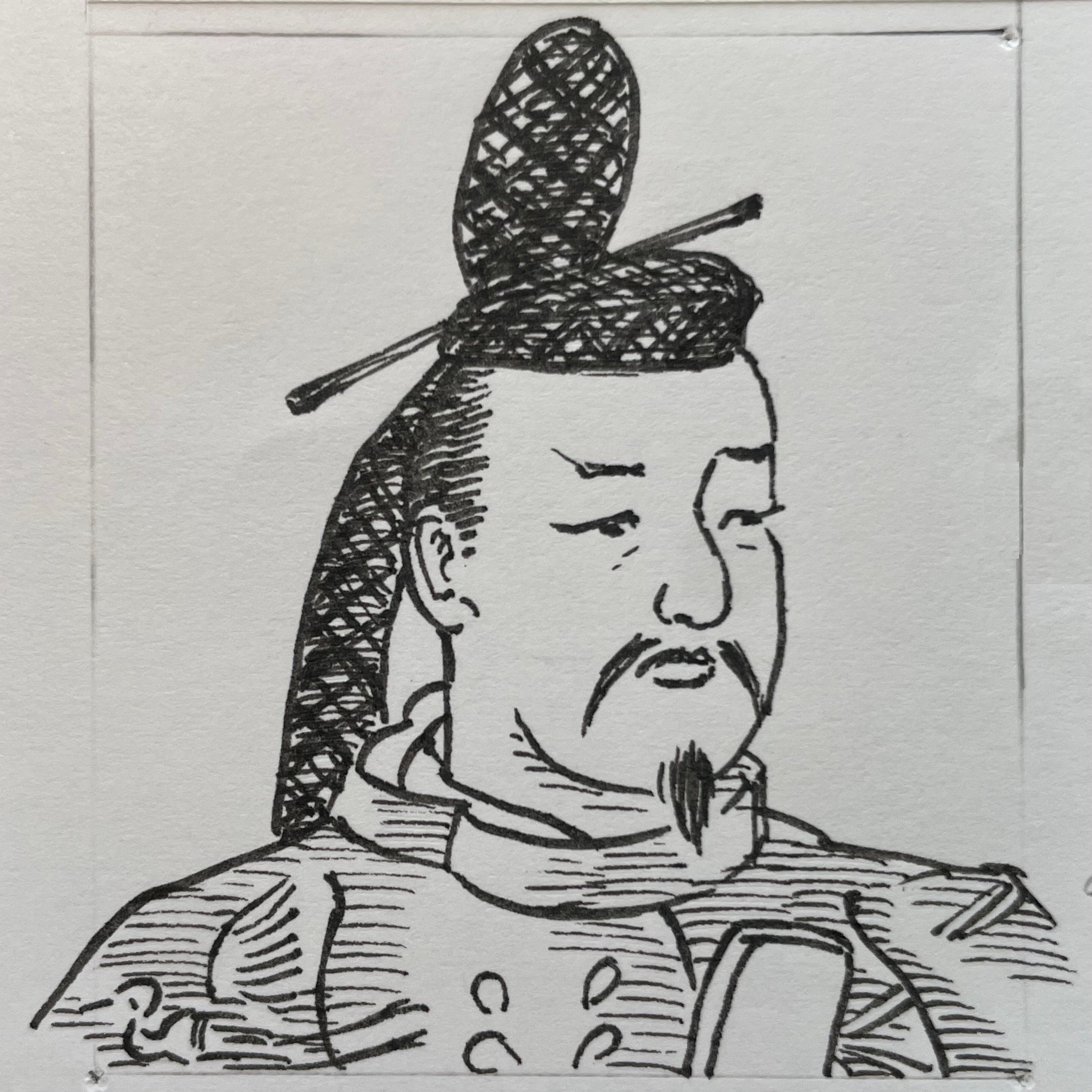 885-930を生きた政治家(第60代天皇)。父・宇多天皇の譲位を受け、わずか13歳で即位。父が築いた「知性と実力」を重んじる政治姿勢を継承し、摂政・関白を置かずに自ら政務を司る「延喜の治(えんぎのち)」を展開した。平安時代の政治と文化の成熟を象徴する名君として知られる。治世では、日本最初の勅撰和歌集である「古今和歌集」の編纂を命じるなど、国風文化を大きく発展させた。一方で、宇多天皇時代からの重臣・菅原道真をめぐる政争(昌泰の変)では、結果的に道真を失脚させることとなり、この決定は醍醐天皇に深い心の傷を残したと伝わる。晩年には、天変地異や疫病が相次いだことから、道真の怨霊を恐れたという逸話も残されている。その治世は、平安文化が最も洗練された「光」の絶頂期であると同時に、怨霊信仰という「影」が歴史に色濃く刻まれた時代でもあった。いらすとすてーしょんでは、出生地を京都府とさせていただきます。