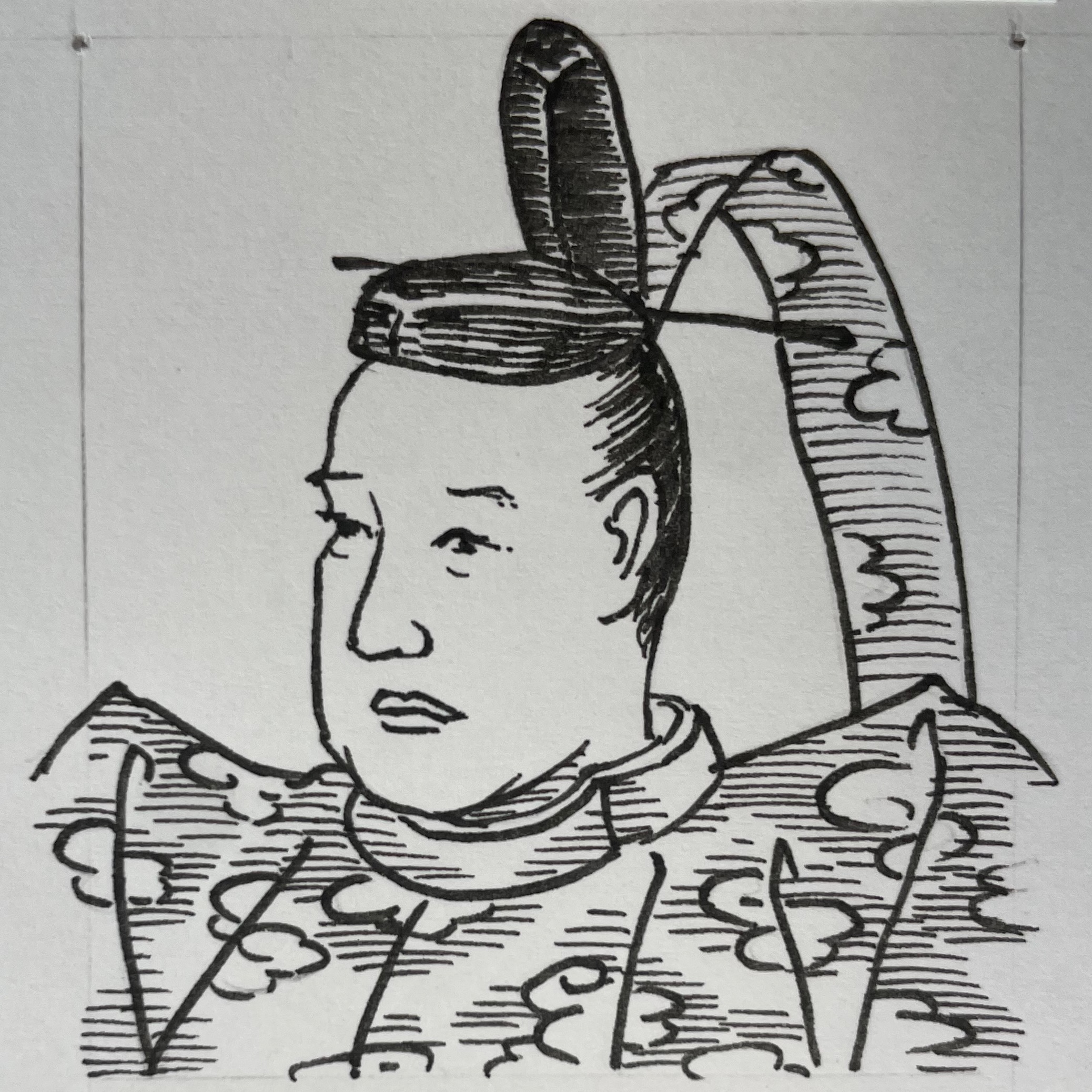 959-991を生きた政治家(第64代天皇)。村上天皇の第五皇子。兄・冷泉天皇の譲位を受け、11歳で即位。先代から続く摂関政治がいっそう進む中、外戚として台頭する藤原兼家(藤原道長の父)ら有力公家の権力争いに巻き込まれ、政治は不安定な環境に置かれる。皇位を次に継ぐべき存在を、冷泉天皇の皇子と自身の皇子のどちらにするかをめぐる争いは深刻で、政局は混迷を極めた。最終的には兼家の政治工作に抗しきれず、26歳で譲位に追い込まれる形となるも、退位後も父としての役割を果たそうとし、のちに一条天皇として即位する息子・懐仁親王の周囲を整えるなど、政治的な基盤づくりに動いたと伝わる。その治世は、摂関政治が本格的に固定化し、天皇が藤原氏の巨大な外戚権力と対峙せざるを得なかった時代の象徴であり、単なる「傀儡」として扱われることを拒み、天皇の威信を守ろうとしたその姿には、平安中期の苦闘と矛盾が色濃く刻まれている。いらすとすてーしょんでは、出生地を京都府とさせていただきます。