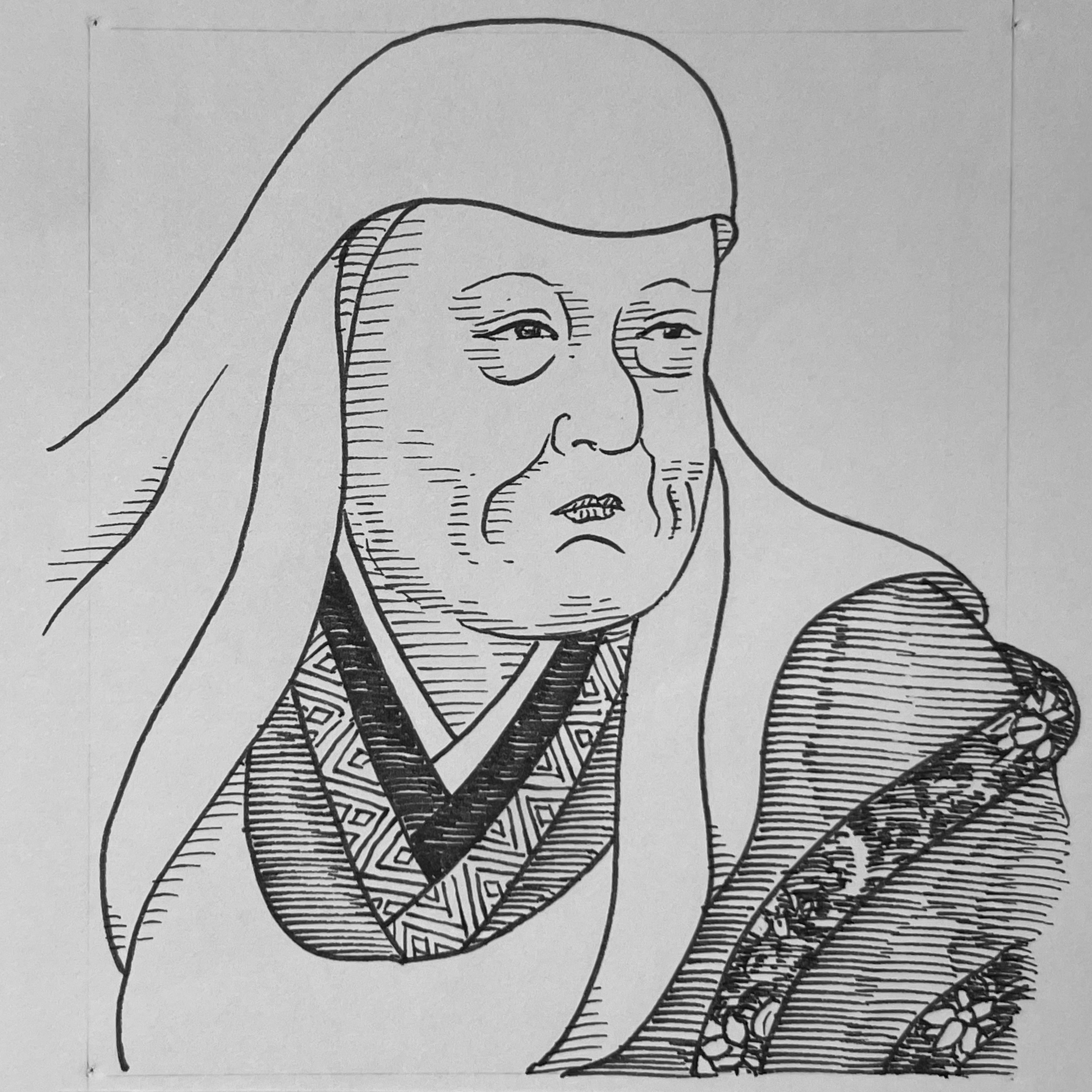 1547-1617を生きた前田利家の正室。若き日の利家と結婚して以来、その生涯を通じて前田家を支え続けた。家中をまとめ上げ、前田家の基盤づくりに大きく貢献した。利家の死後、前田家は豊臣から徳川への激動の政権移行期に直面する。徳川家康から謀反の疑いをかけられ、前田家が存続の危機に瀕した際、まつは自ら江戸へ下ることで家康への恭順を示し、事実上の人質となる道を選んだ。この命懸けの決断は家康の警戒を和らげ、加賀前田家を滅亡の危機から救う決定打となった。自らの安泰よりも家の存続を優先し、激動の狭間で百万石の未来を守り抜いたその姿は、まさに「加賀百万石を守った母」と呼ぶにふさわしいものであった。 いらすとすてーしょんでは、出生地を愛知県とさせていただきます。