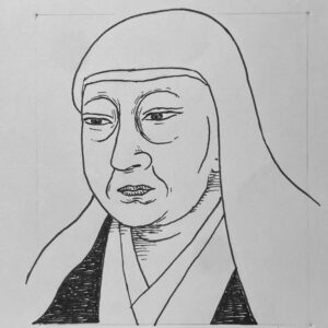 1513?-1592を生きた豊臣秀吉の生母。尾張国の農民出身とされ、夫・木下弥右衛門の死後は女手一つで秀吉を育て上げた。天下人の母となった後も驕ることなく、豊臣家の精神的支柱として大きな影響力を持った。その存在が最も歴史を動かしたのは、豊臣秀吉と徳川家康の対立が続いていた時期。秀吉は家康との和睦を成立させるため、自らの母である大政所を岡崎（のちに駿府）へ送るという決断を下す。大政所は事実上の人質という極めて危険な立場を自ら受け入れ、両者の不信を和らげる重要な役割を果たした。武力ではなく、母という立場と信頼によって天下統一への道筋を支える。表舞台で政務を執ったわけではない。しかし、自らを犠牲にして豊臣と徳川を結び付け、流血を避けるために尽くしたその姿は、まさに「天下を和した捨て石」と呼ぶにふさわしいものであった。 いらすとすてーしょんでは、出生地を愛知県、出生年を1513年とさせていただきます。