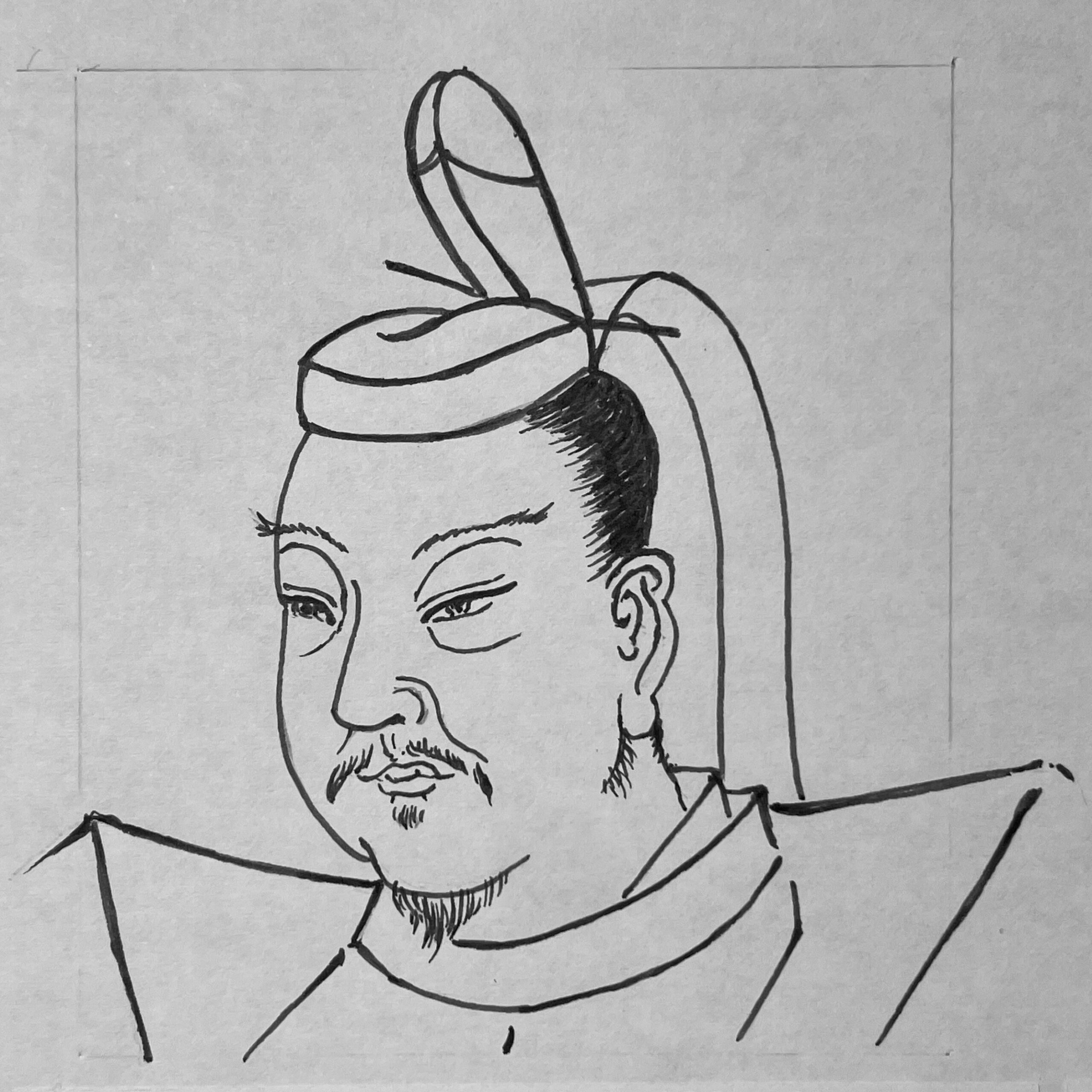 徳川秀忠 イラストポートレート