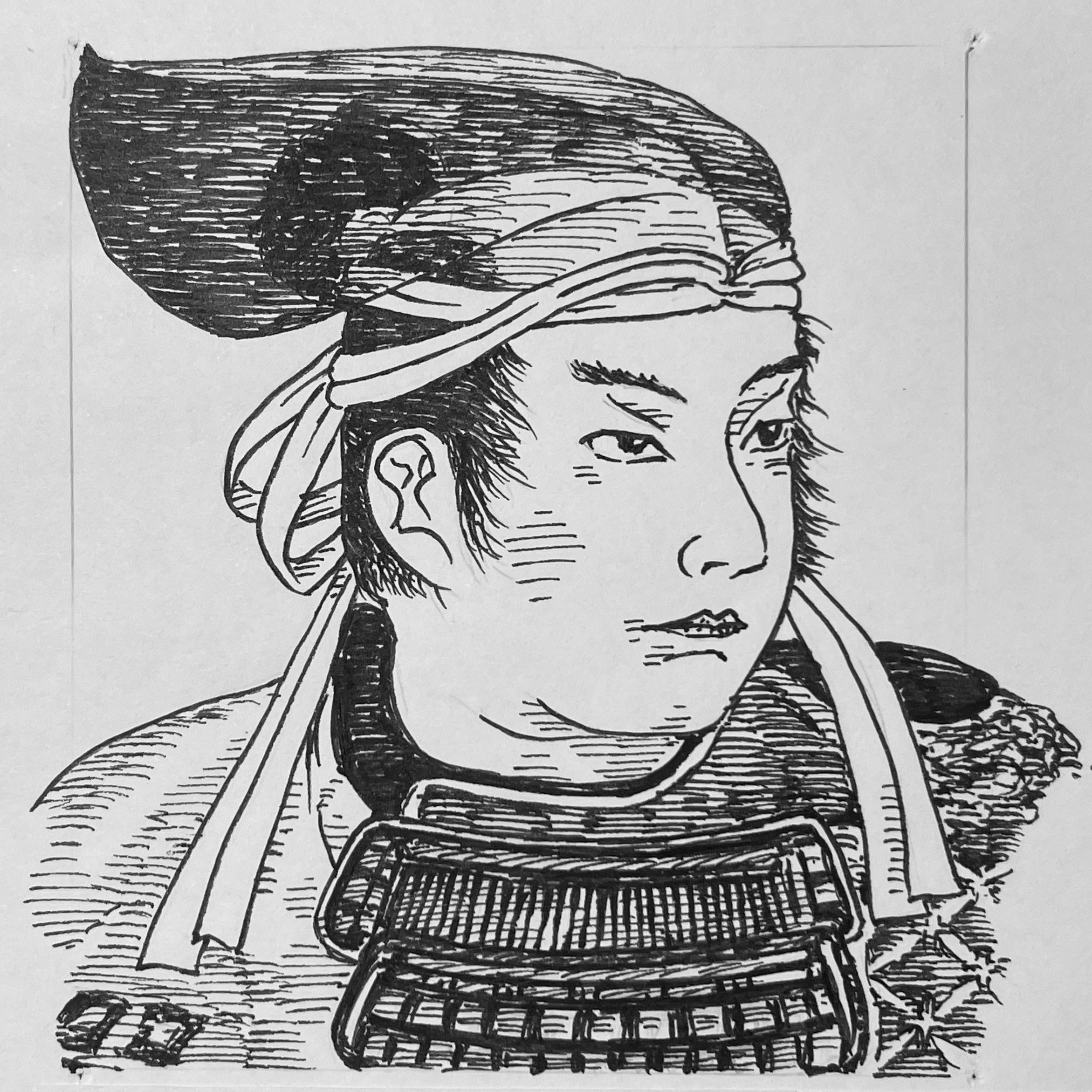 1545-1578を生きた武将。戦国大名・尼子氏の家臣として生まれ、主家が毛利氏によって滅亡した後も、その再興を生涯の悲願として戦い続けた。尼子勝久を擁して各地で挙兵し、中国地方で毛利氏に挑むが、多勢に無勢の戦いを強いられる。それでも諦めることなく各地を転戦し、その忠義と不屈の精神は後世に広く語り継がれた。鹿介は「願わくば我に七難八苦を与えたまえ」と三日月に祈ったという逸話でも知られる。だがその人生は理想だけではなく、裏切りや敗北、苦しい撤退戦の連続でもあった。1578年、織田方として毛利氏と戦う途上で命を落とす。滅びた主家の再興という困難な志に生涯を捧げ、戦国という過酷な現実を戦い抜いたその姿は、まさに「尼子再興に命を懸ける」武将であった。いらすとすてーしょんでは、出生地を島根県とさせていただきます。