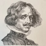 ディエゴ・ベラスケス Diego Velázquez スペイン出身 1599-1660 画家。風俗画からキャリアをスタートさせ、その後フェリペ4世の宮廷画家として写実性あふれる肖像画に取り組む。ベネチア派絵画の巨匠ティツィアーノに魅了され、ルーベンスとの交流から17世紀スペイン絵画の頂点を極める。 1599-1660を生きた画家。風俗画からキャリアをスタートさせ、その後フェリペ4世の宮廷画家として写実性あふれる肖像画に取り組む。ベネチア派絵画の巨匠ティツィアーノに魅了され、ルーベンスとの交流から17世紀スペイン絵画の頂点を極める。