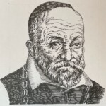 ジェローラモ・ファブリツィオ Girolamo Fabrizio イタリア出身 1537-1619 医学者。パドヴァ大学で医学を学びその後解剖学の分野で活躍。特に先行研究であったエチエンヌ(1504-1564)の発見した静脈弁について、その機能や形状について正確に報告を行った。この研究は、弟子であったハーベーに受け継がれ血液循環説が提唱された。また発生学の分野では動物の胎児形成の研究を行い、この内容もハーベーが引き継いでいる。 1537-1619を生きた医学者。パドヴァ大学で医学を学びその後解剖学の分野で活躍。特に先行研究であったエチエンヌ(1504-1564)の発見した静脈弁について、その機能や形状について正確に報告を行った。この研究は、弟子であったハーベーに受け継がれ血液循環説が提唱された。また発生学の分野では動物の胎児形成の研究を行い、この内容もハーベーが引き継いでいる。