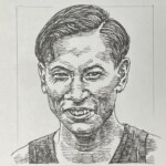 織田幹雄 Mikio Oda 広島県出身 1905-1998 アスリートであり指導者、教育者。日本人初のオリンピック金メダリストは1928年アムステルダムオリンピック三段跳びで獲得した。その後、日本オリンピック委員会(JOC)や早稲田大学教授として後進の指導に尽力し、日本のスポーツ界の発展に大きく貢献。また「hop, step and jump」と呼ばれた競技(現在ではTriple jump)を三段跳びと訳したことでもその名を馳せている。 1905-1998を生きたアスリートであり指導者、教育者。日本人初のオリンピック金メダリストは1928年アムステルダムオリンピック三段跳びで獲得した。その後、日本オリンピック委員会(JOC)や早稲田大学教授として後進の指導に尽力し、日本のスポーツ界の発展に大きく貢献。また「hop, step and jump」と呼ばれた競技(現在ではTriple jump)を三段跳びと訳したことでもその名を馳せている。